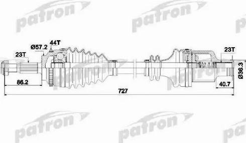 Patron PDS0361 - Приводной вал autospares.lv