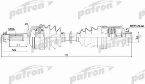 Patron PDS0301 - Приводной вал autospares.lv