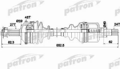 Patron PDS0335 - Приводной вал autospares.lv