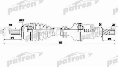 Patron PDS0244 - Приводной вал autospares.lv