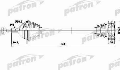 Patron PDS0253 - Приводной вал autospares.lv