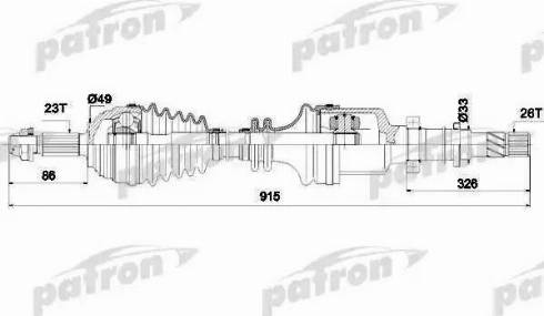 Patron PDS0266 - Приводной вал autospares.lv