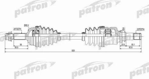 Patron PDS0260 - Приводной вал autospares.lv