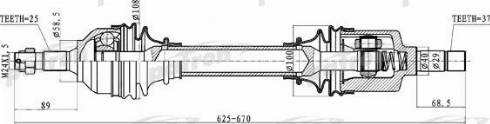 Patron PDS0233 - Приводной вал autospares.lv