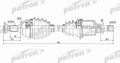 Patron PDS0229 - Приводной вал autospares.lv