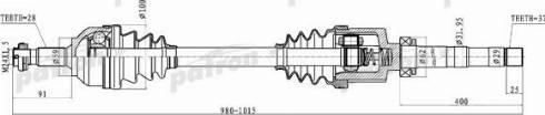 Patron PDS0278 - Приводной вал autospares.lv