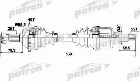 Patron PDS1563 - Приводной вал autospares.lv