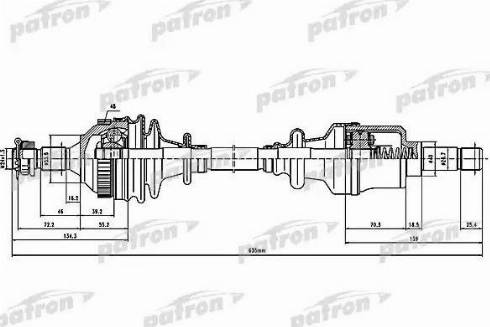 Patron PDS1516 - Приводной вал autospares.lv