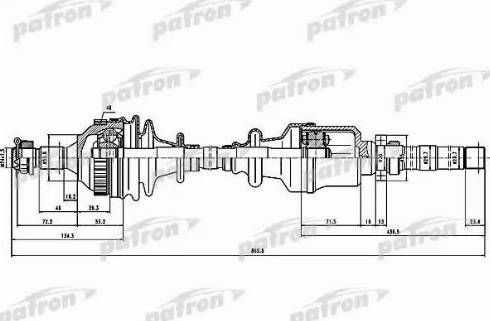 Patron PDS1518 - Приводной вал autospares.lv