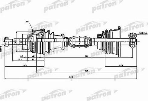 Patron PDS1115 - Приводной вал autospares.lv