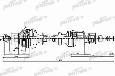 Patron PDS1137 - Приводной вал autospares.lv