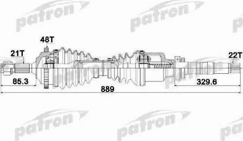 Patron PDS1382 - Приводной вал autospares.lv