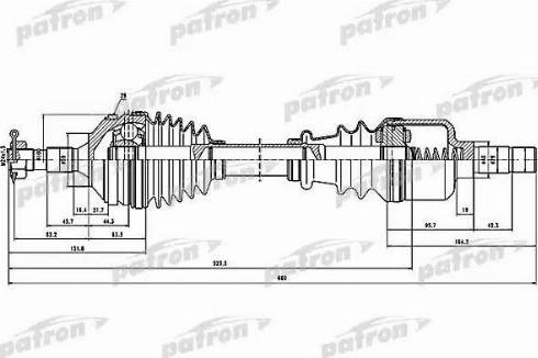 Patron PDS1291 - Приводной вал autospares.lv