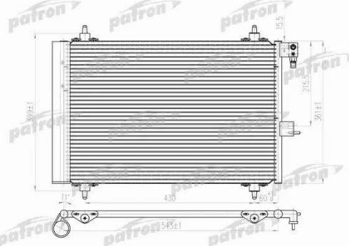 Patron PRS1125 - Конденсатор кондиционера autospares.lv