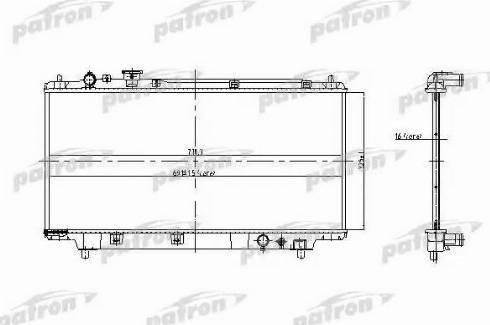 Patron PRS3442 - Радиатор, охлаждение двигателя autospares.lv