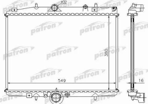 Patron PRS3412 - Радиатор, охлаждение двигателя autospares.lv