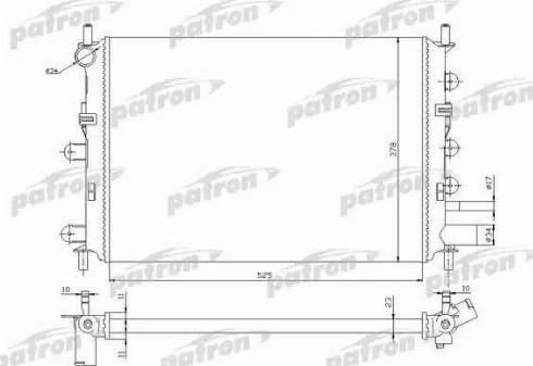 Patron PRS3435 - Радиатор, охлаждение двигателя autospares.lv