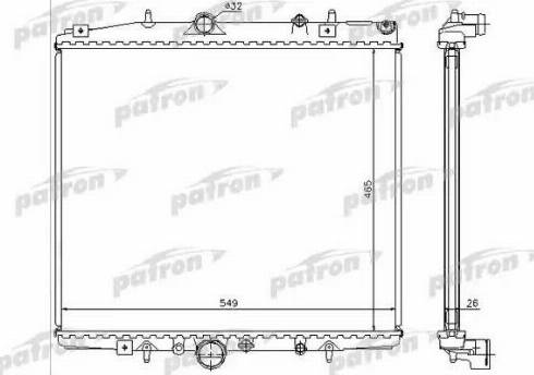 Patron PRS3595 - Радиатор, охлаждение двигателя autospares.lv