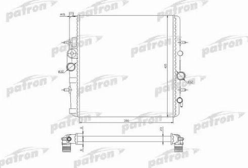 Patron PRS3506 - Радиатор, охлаждение двигателя autospares.lv