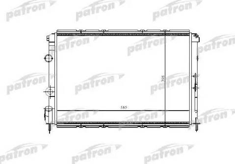 Patron PRS3515 - Радиатор, охлаждение двигателя autospares.lv