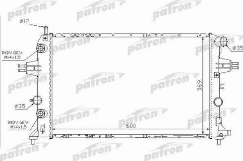 Patron PRS3584 - Радиатор, охлаждение двигателя autospares.lv