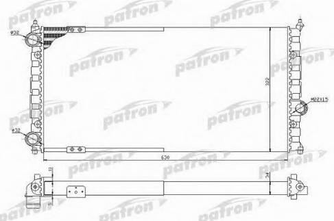 Patron PRS3521 - Радиатор, охлаждение двигателя autospares.lv