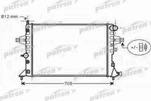 Patron PRS3573 - Радиатор, охлаждение двигателя autospares.lv