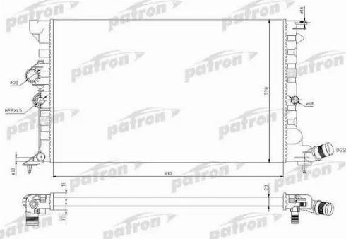 Patron PRS3040 - Радиатор, охлаждение двигателя autospares.lv