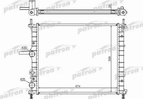 Patron PRS3055 - Радиатор, охлаждение двигателя autospares.lv