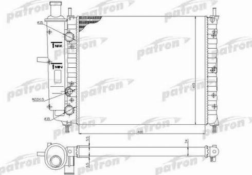 Patron PRS3057 - Радиатор, охлаждение двигателя autospares.lv