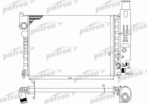 Patron PRS3030 - Радиатор, охлаждение двигателя autospares.lv