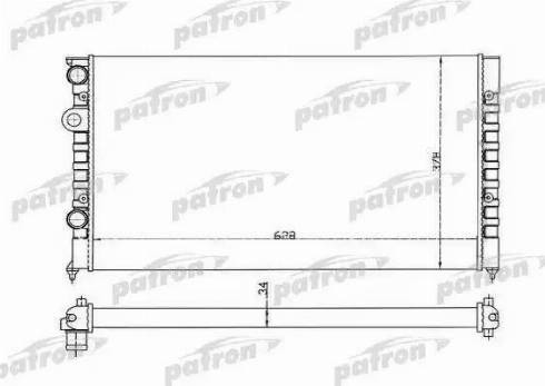 Patron PRS3374 - Радиатор, охлаждение двигателя autospares.lv