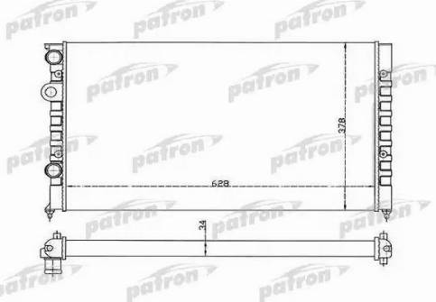 Patron PRS3370 - Радиатор, охлаждение двигателя autospares.lv