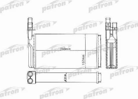 Patron PRS2001 - Теплообменник, отопление салона autospares.lv