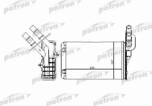 Patron PRS2071 - Теплообменник, отопление салона autospares.lv