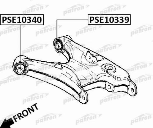 Patron PSE10340 - Сайлентблок, рычаг подвески колеса autospares.lv