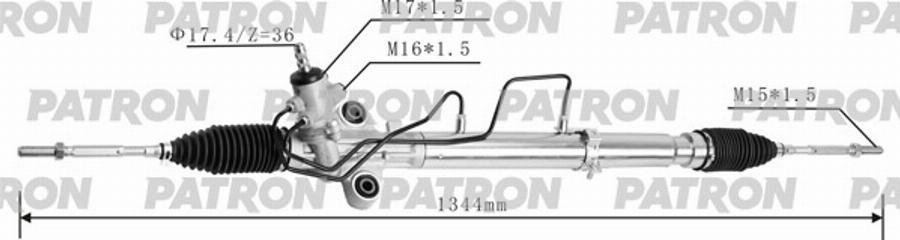 Patron PSG3053 - Зубчатая рейка, рулевой механизм autospares.lv