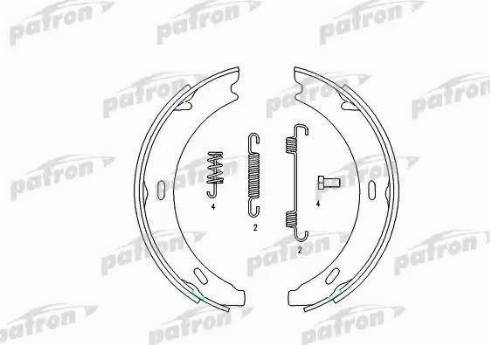 Patron PSP196 - Комплект тормозов, ручник, парковка autospares.lv