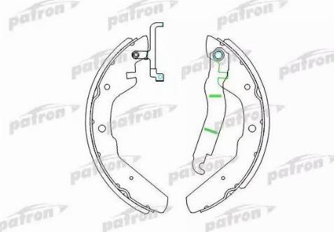 Patron PSP174 - Комплект тормозных колодок, барабанные autospares.lv