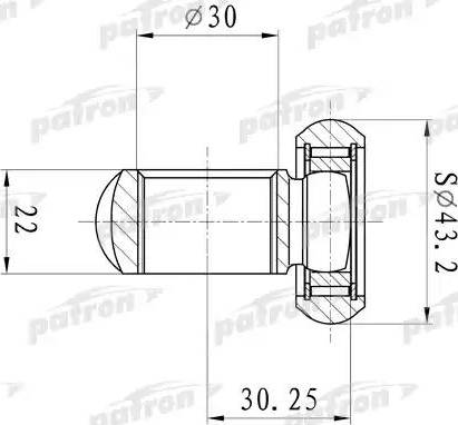 Patron PTD006 - Трипоид, муфта с шипами, приводной вал autospares.lv