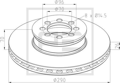 PE Automotive 016.648-00A - Тормозной диск autospares.lv