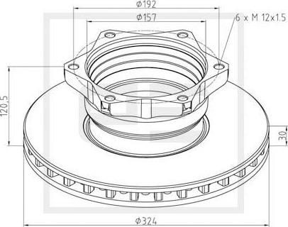 PE Automotive 016.653-00A - Тормозной диск autospares.lv