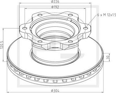 PE Automotive 016.660-00A - Тормозной диск autospares.lv