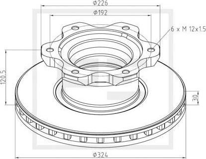 PE Automotive 016.661-00A - Тормозной диск autospares.lv