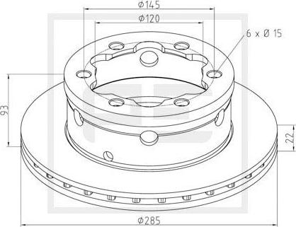 PE Automotive 016.667-00A - Тормозной диск autospares.lv