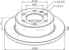 PE Automotive 016.676-00A - Тормозной диск autospares.lv