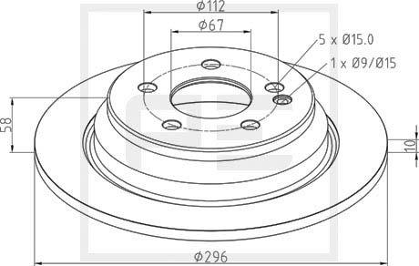 PE Automotive 016.673-00A - Тормозной диск autospares.lv