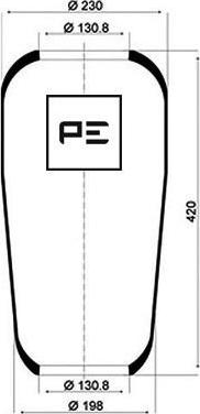 PE Automotive 084.062-70A - Кожух пневматической рессоры autospares.lv