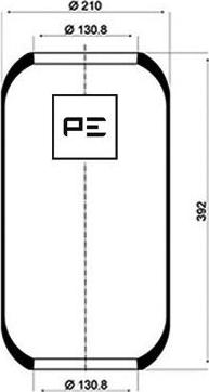 PE Automotive 084.007-70A - Кожух пневматической рессоры autospares.lv