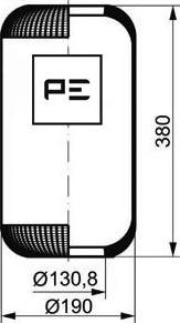 PE Automotive 084.031-70A - Кожух пневматической рессоры autospares.lv